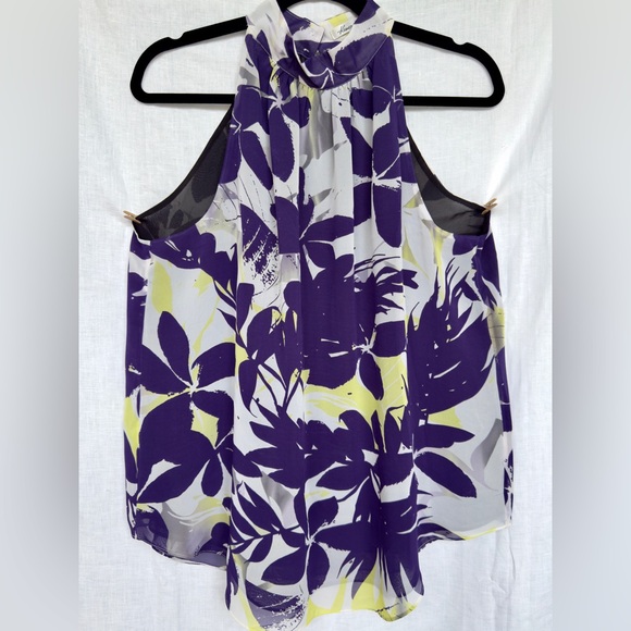 Kenneth Cole New York Tops - Kenneth‎ Cole NY High Collar Lined Floral Swing Sleeveless Blouse, Size 14 P